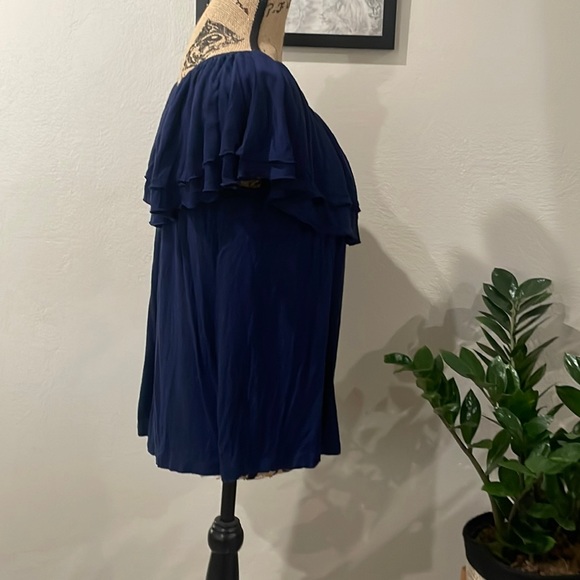 Blue Double Ruffle Top - Picture 5 of 8